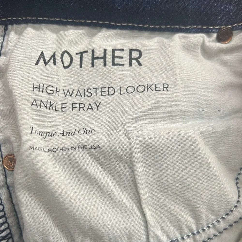 Mother High Waisted Looker Ankle Fray Sz 30 Tongue and Chic - Picture 5 of 6